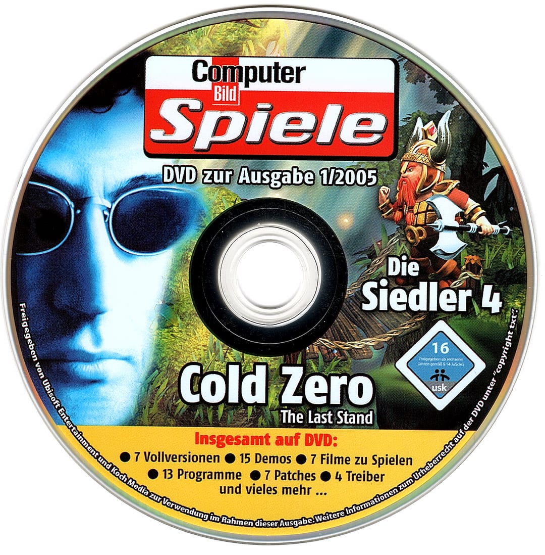 Disc face for Computer Bild Spiele issue CBS012005DVD.
