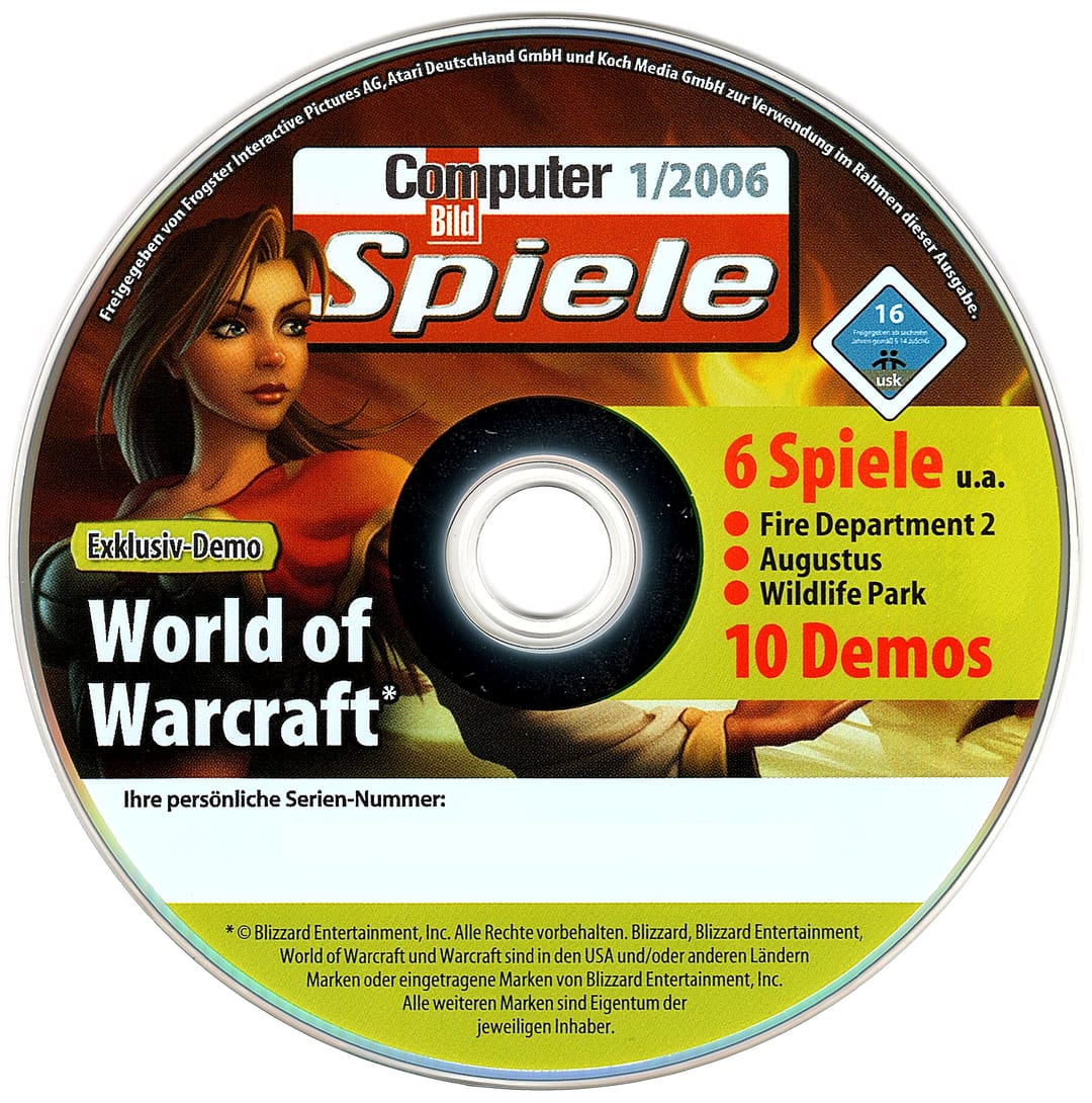 Disc face for Computer Bild Spiele issue CBS012006DVD.