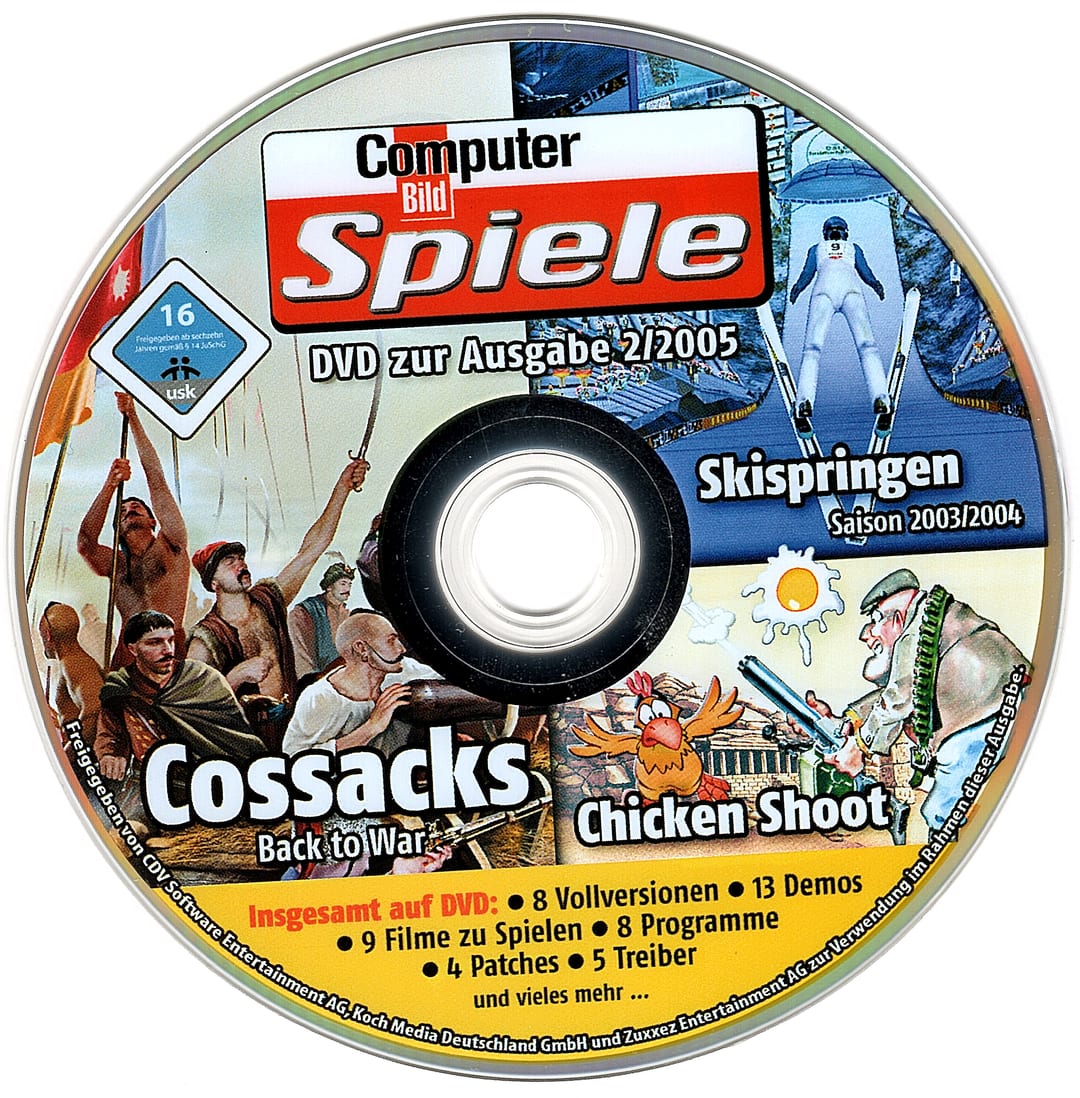 Disc face for Computer Bild Spiele issue CBS022005DVD.