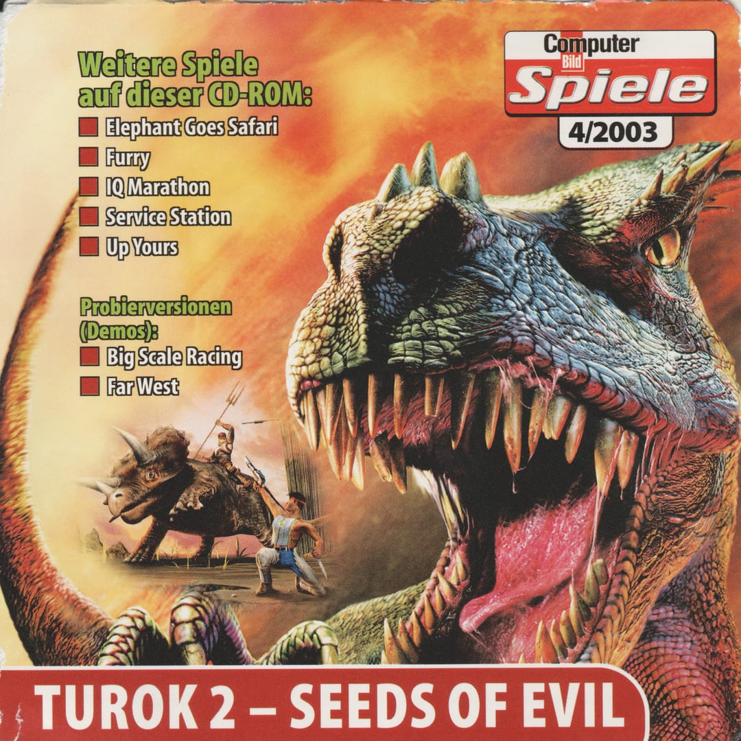 Computer Bild Spiele 4/2003 cover-disc front featuring Turok 2: Seeds of Evil.