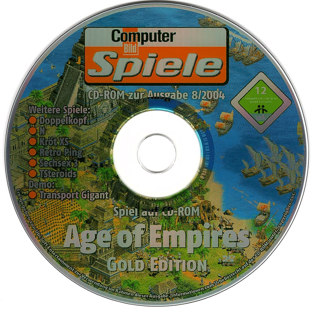 Disc face for Computer Bild Spiele issue CBS082004.