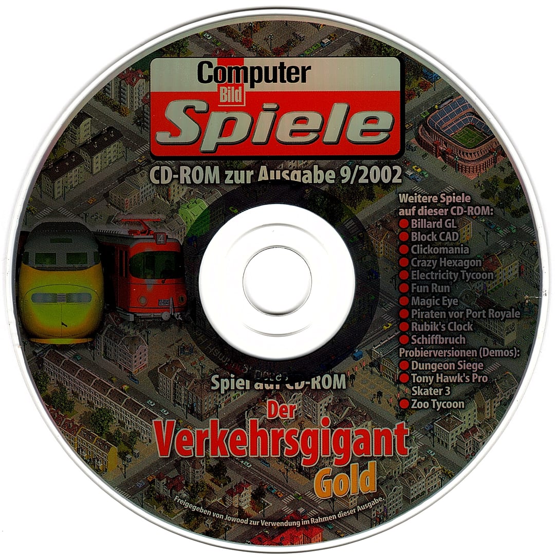 Disc face for Computer Bild Spiele issue CBS092002.
