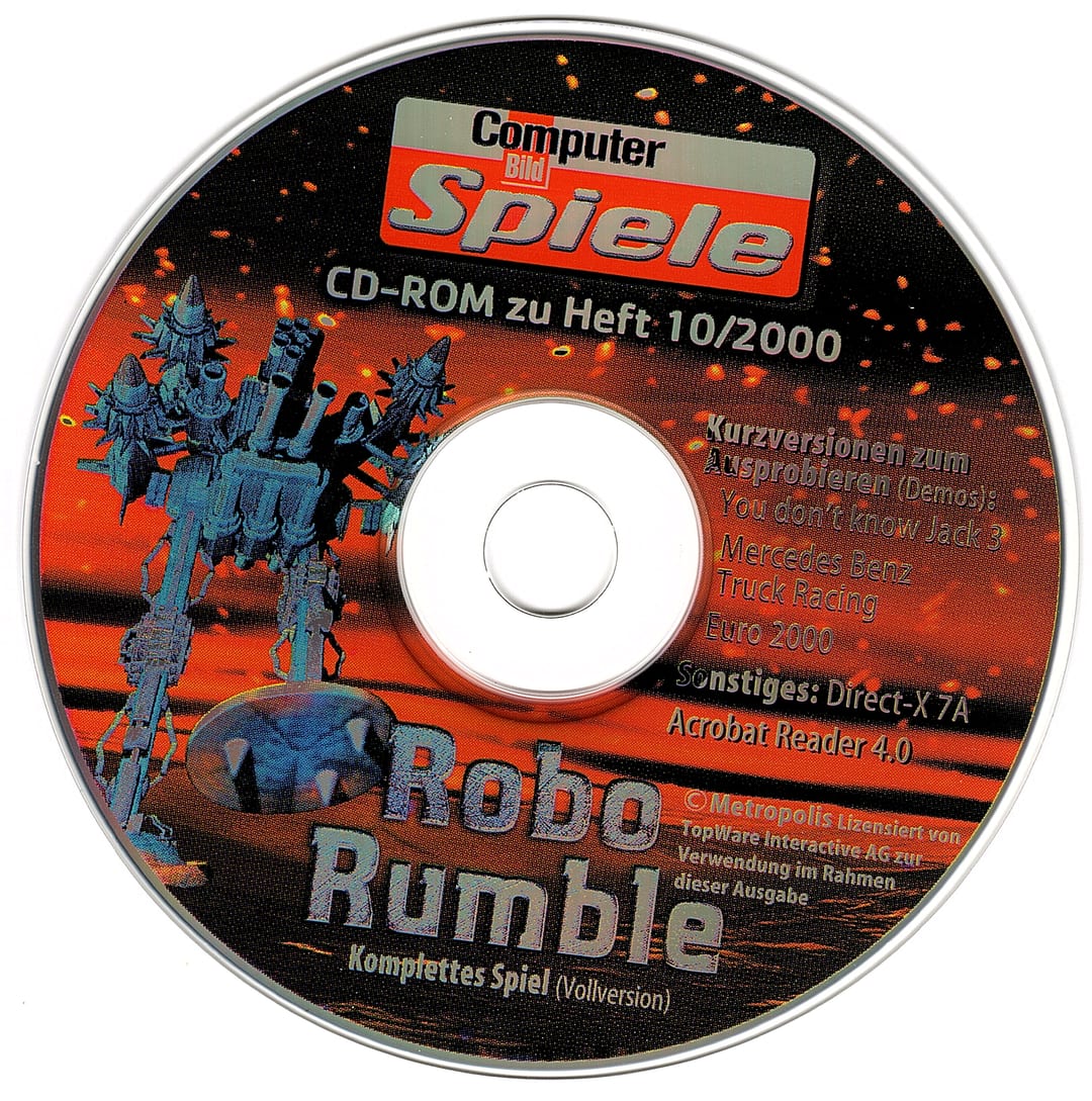 Disc face for Computer Bild Spiele issue CBS102000.