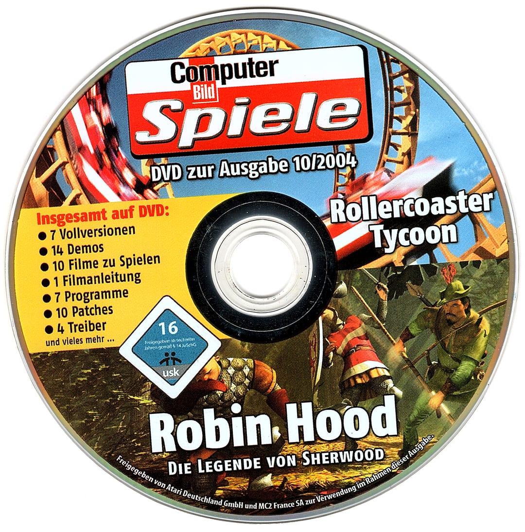 Disc face for Computer Bild Spiele issue CBS102004DVD.